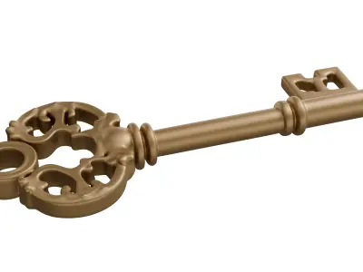  Antique Ornate Key 3D model