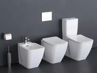 Ideal Standard STRADA II WC art T2926 art T2968 art T2969 Low-poly 3D model