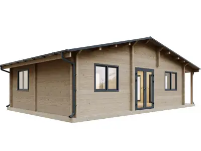 Log house cabin 3 3D model