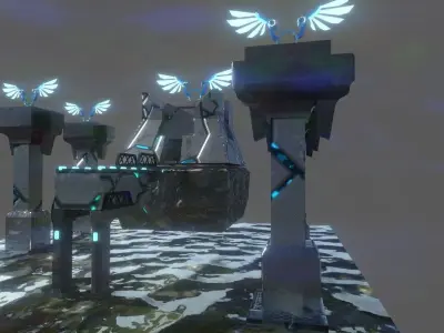 3d model of Game Environment -Chamber of Fallen Falcon Free low-poly 3D model