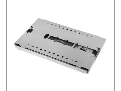 Sheet Metal Plans Drawings Folding Brazier DXF PDF 3D model