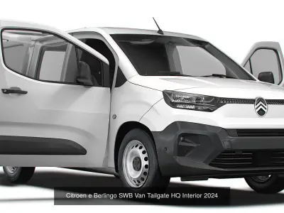 Stellantis Small E Van HQ Interior Tailgate 2024 3D Model Pack