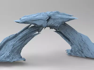 Sci fi Alien Mushroom rock 1 3D model