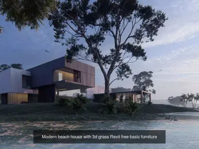 Value Offer Revit BIM Modern Classic Beach Cliff Houses 3D Model Pack