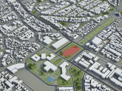 Bandung  Low-poly 3D model