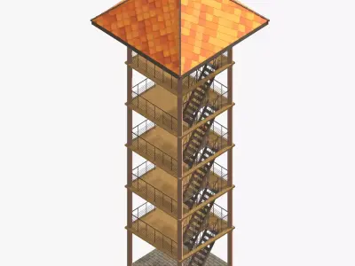 Tropical tower 26A05 3D model