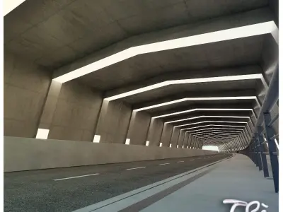URBAN TUNNEL SECTION 3D model