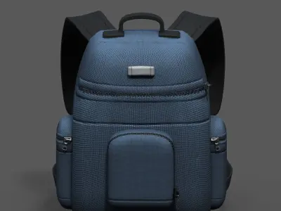 Backpack bag baggage Color 3d low poly Low-poly  3D model