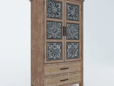 Cabinet Wardrobe single-double door 3D model