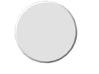 Concrete Palisade 20 60 Round Garden Border Element 3D model