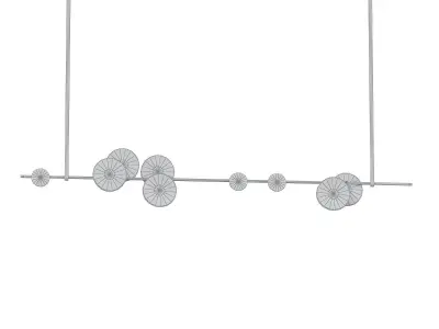 Recommend light fixture with three circles hanging from ceiling 3D model