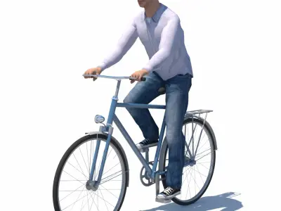  Low Poly Cyclists 