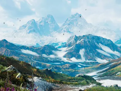 Alpine Environment - Unity 2017 Project Low-poly 3D model