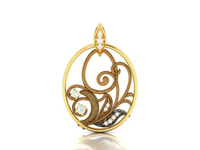 Women Solitaire Pendants 3dm STL OBJ FBX Render Details 3D print model