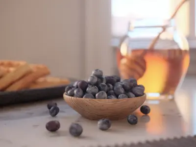 Butter Waffles Breakfast 3D model