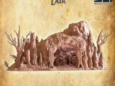 Troll Lair Tabletop Terrain 28 MM 3D print model