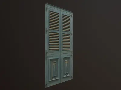 Medieval Door 3 PBR  Low-poly 3D model