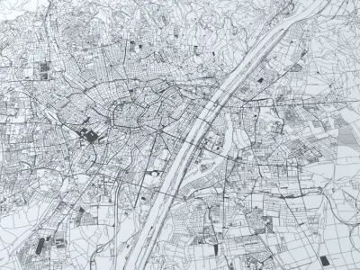 Vienna Road Network and Streets 3D model