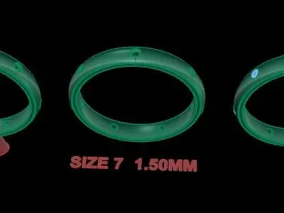 Dainty Infinity Diamond Band Ring and Fashion Wear Size7 3D print model