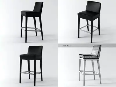 Classic bar stool 3D model