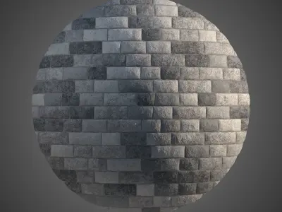 8K Large Area Linear Cobblestone 01 - 3 Variations Texture