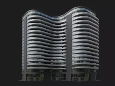 S-Curve Towers 3D model