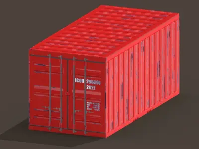 container shipping Low-poly 3D model