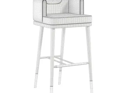 BAR CHAIR ASHBY Low-poly 3D model