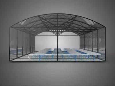 GREENHOUSE PLANT FARM CULTIVATION AEROPONIC HYDROPONIC GARDEN 3D model