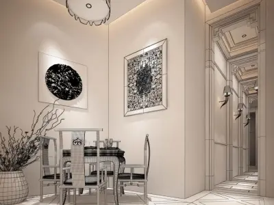 Business Restaurant - Coffee - Banquet  125 3D model