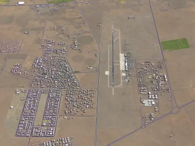 Buraydah - Prince Naif Bin Abdulaziz Airport - ELQ Low-poly 3D model