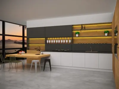 Kitchen lighting 3D model