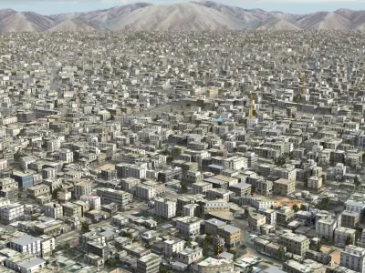 Khan Yunis Arab City Low-poly 3D model