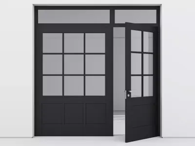 Aluminium door 197 3D model