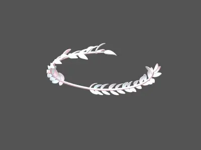 Laurel Wreath Head v1 012 Low-poly 3D model