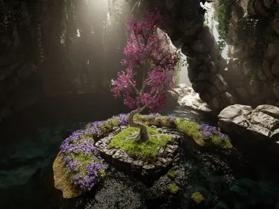 Sacred Tree Scene 3D model