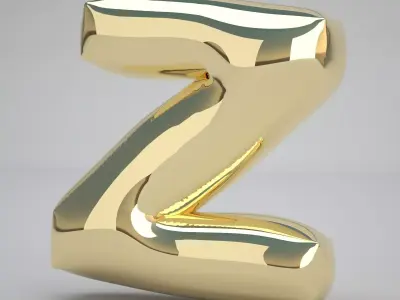 Z Balloon Gold 3D model