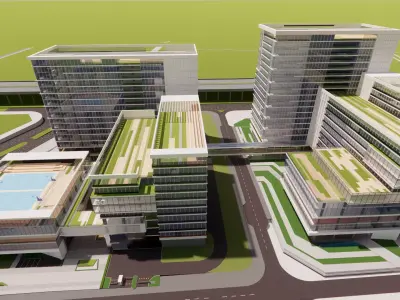 Modern City Block -A5 3D model