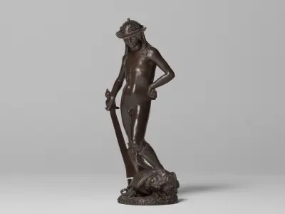 David Donatello Sculpture VR AR Mobile-ready Game-ready Low-poly 3D model