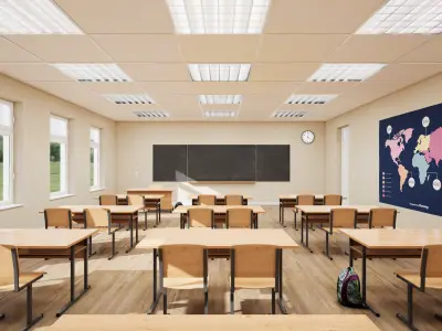 School Collection UE4 3D model