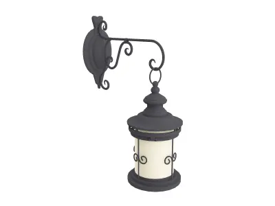 Street Lamp Low-poly 3D model 39