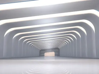 Sci Fi Tunnel 3D model 27