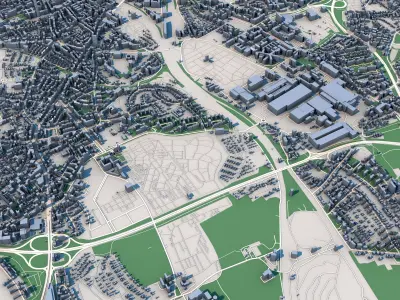 Bochum City Germany 3D model