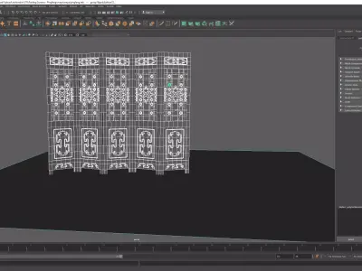 Folding Screens - Pingfeng 3D Model 3D model