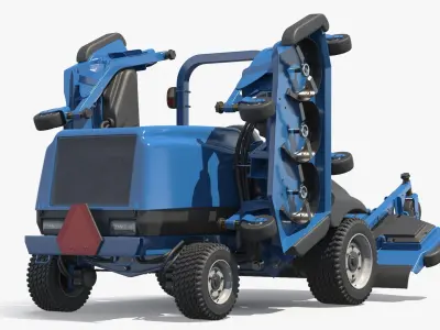  Large Area Lawn Mower Folded Configuration Blue 