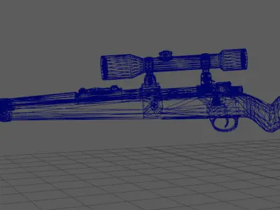 kar98k Low-poly 3D model