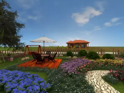 Village View 3D model purchase