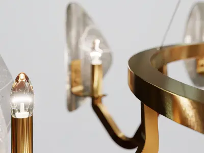 Icicles Pendant Chandelier 3D model