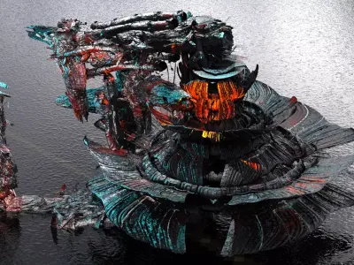 Deep ocean leviathan ore refinery  3D model