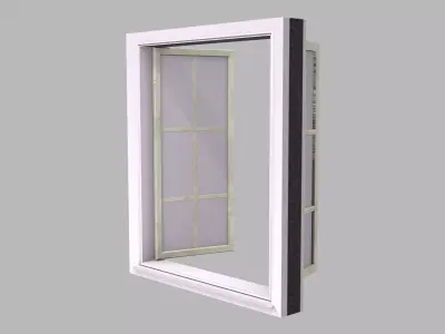 Open Windows Low-poly 3D model